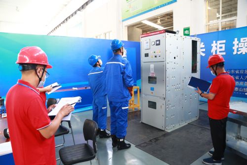 2022年山东省特种作业人员安全技术大比武高压电工比赛在泽能公司举办