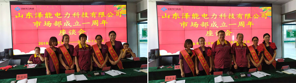 山东泽能电力科技公司举办市场部成立一周年座谈会