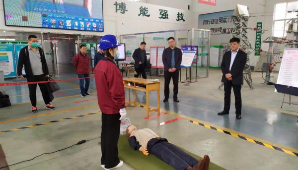 泰安市、肥城市应急管理局领导来泽能公司视察指导高压电工技能大赛筹备工作情况